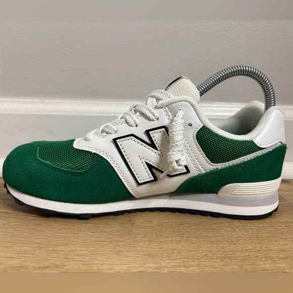 New Balance Classic 574 Style Sneakers in Classic Pine Green & White - Picture 8 of 11